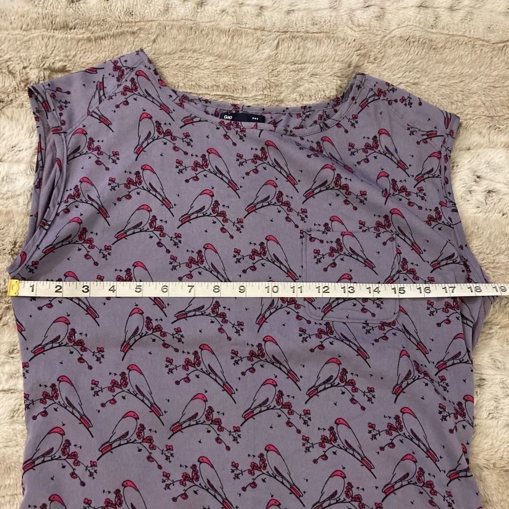 : : Gap Bird Print Blouse Top : : - Picture 9 of 12